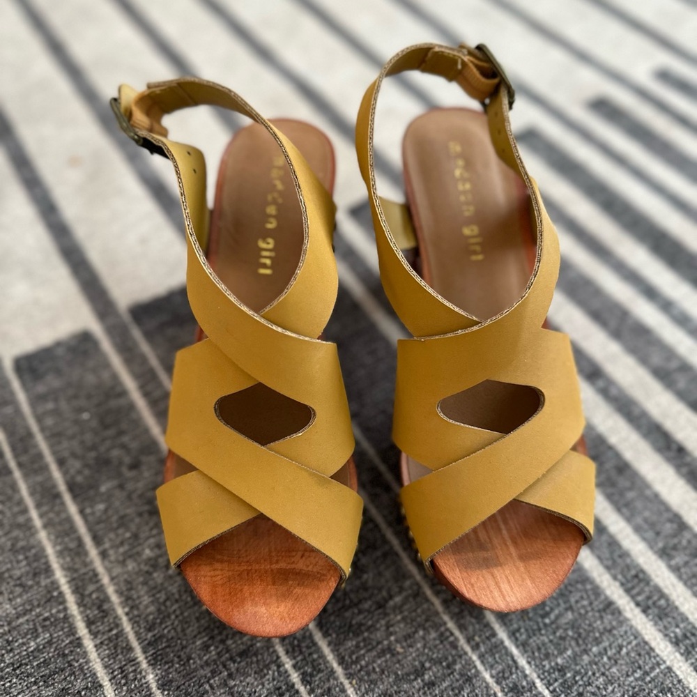 Yellow Strappy Sandals